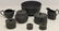 WEDGWOOD BASALT WARE LOT TO INCLUDE A 7" BOWL,