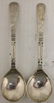 PAIR OF 18TH C CONTINENTAL SILVER SPOONS, 8"