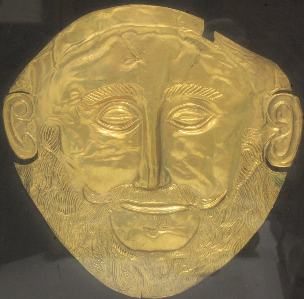 THE MASK OF AGAMEMNON, GOLD GILT ON COPPER. - Nov 26, 2016 | Marion ...