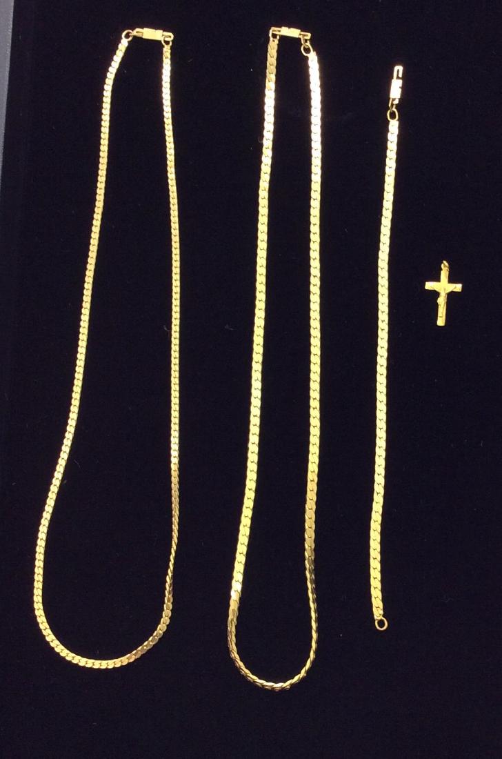 18k Gold Jewelry Group Necklaces Bracelet Cross (1 of 1)