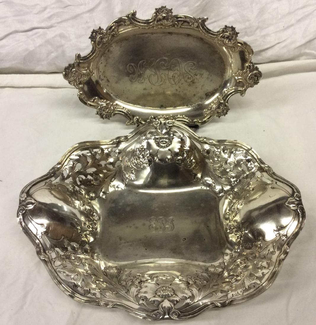 Sterling Silver Reticulated Bowl & Tray (1 of 4)