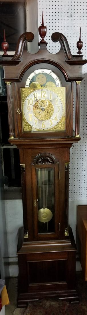 Waterbury Mahogany Grandfather Tall Case Clock (1 of 9)