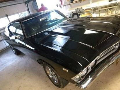 1969 Chevrolet Chevelle SS Coupe Black: The feature of this auction is a 1969 Black Chevelle with SS 396 Badging. ZZ4 350 cu. in. Engine with aluminum heads, power steering, aluminum intake, MSD ignition box, coil, and distributor; Holley 4