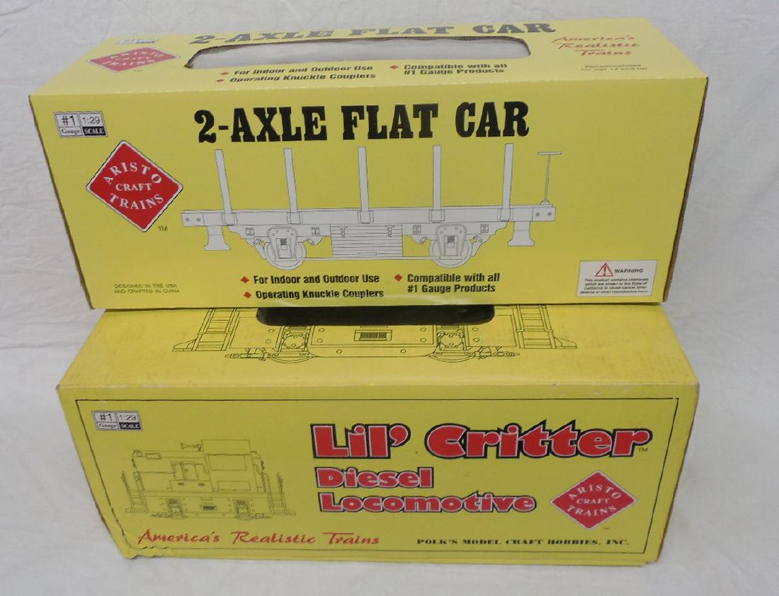Aristocraft Lil Critter Diesel Locomotive & 2 Axle Flat (1 of 1)