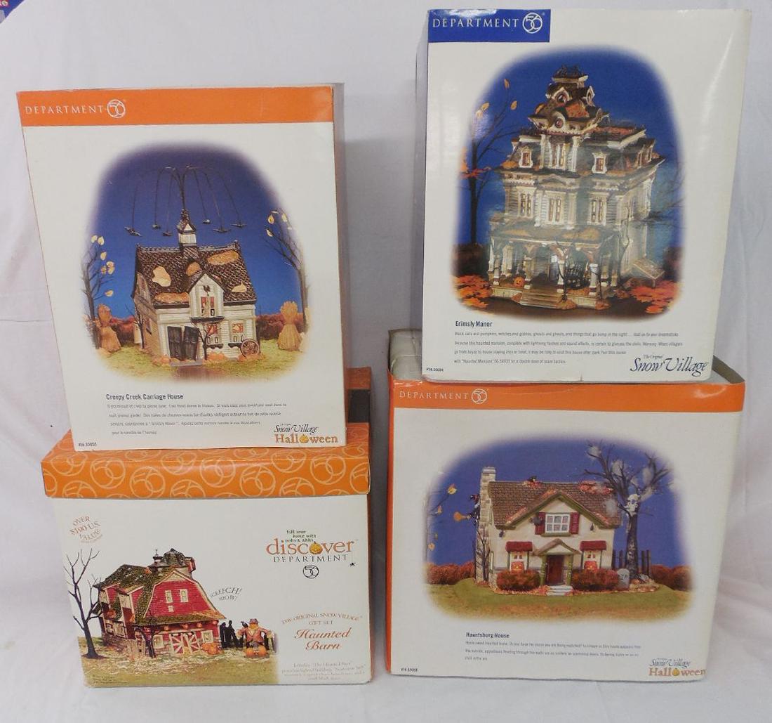 4 Dept 56 Halloween Haunted Village Lighted Houses (1 of 1)
