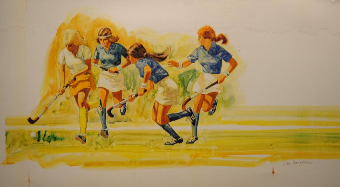 Dan Cavaliere Water Color Painting Field Hockey (1 of 4)