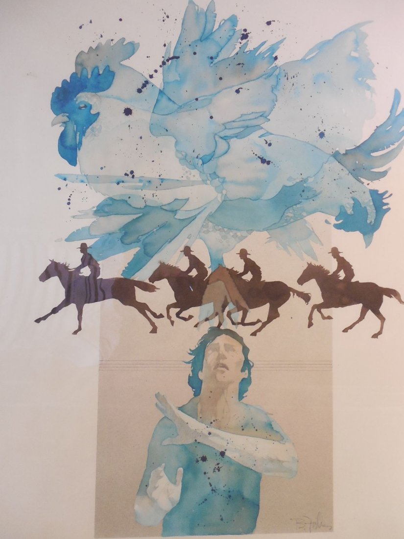 Bart Forbes Native American Cowboy Art Original (1 of 6)