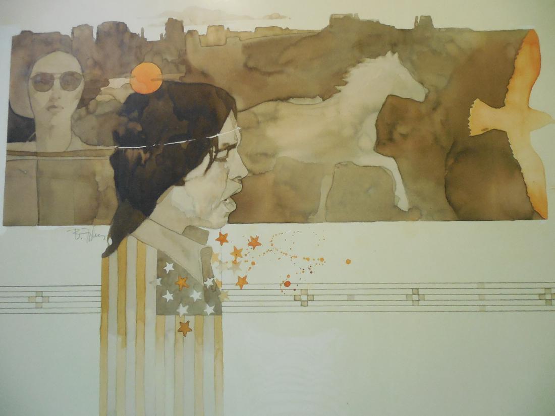 Bart Forbes Native American Cowboy Art Original (1 of 5)