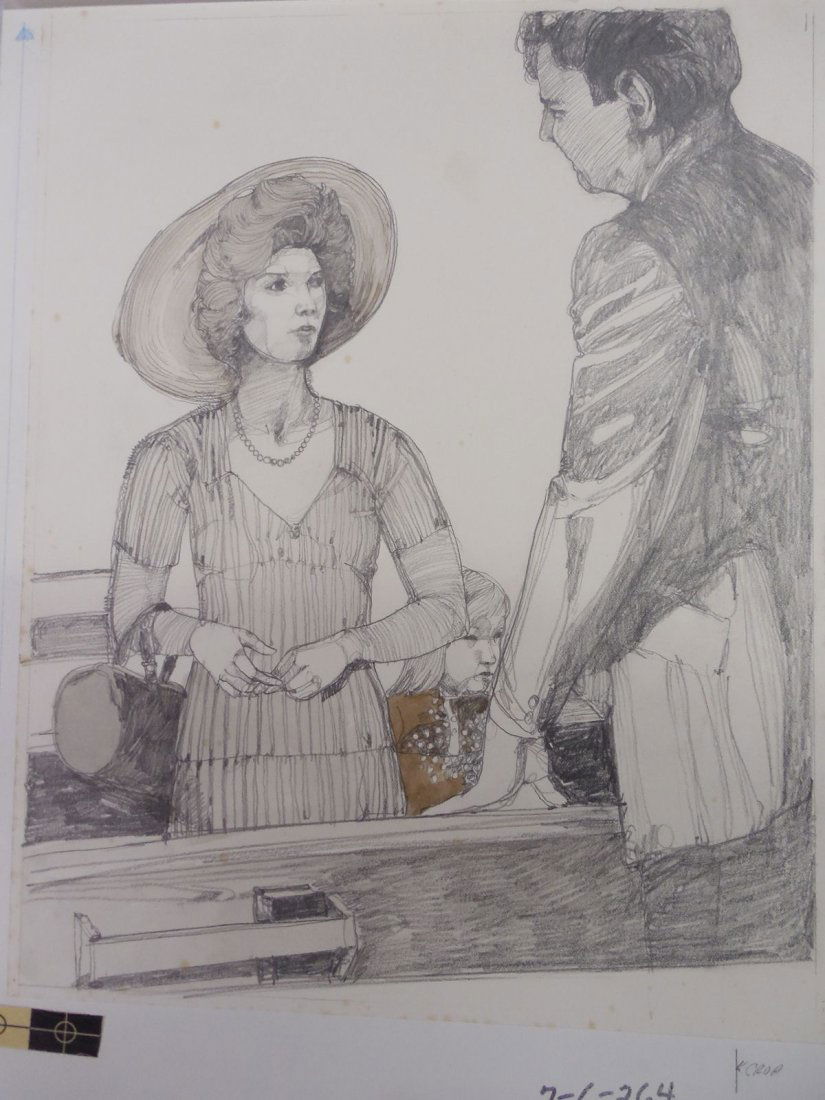 Jerry Pinkney Original Pencil Illustration Rabbit Run (1 of 2)