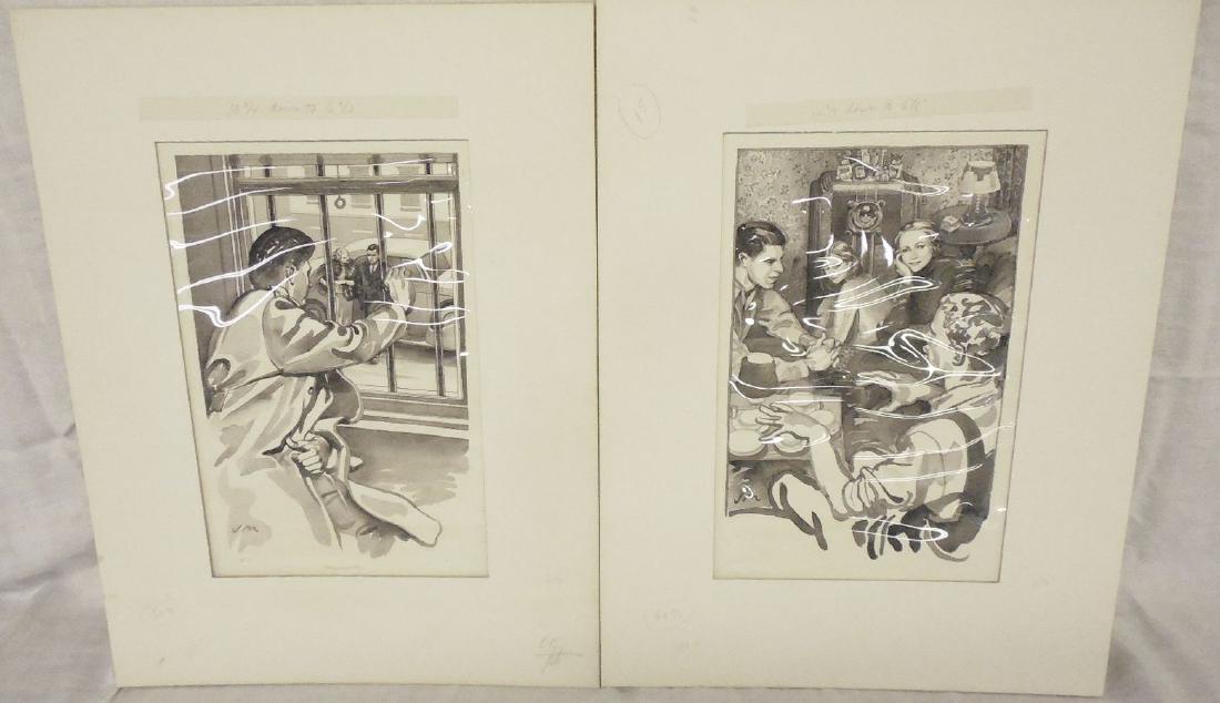 2 James McMullan Watercolor Paintings Loon Lake (1 of 5)