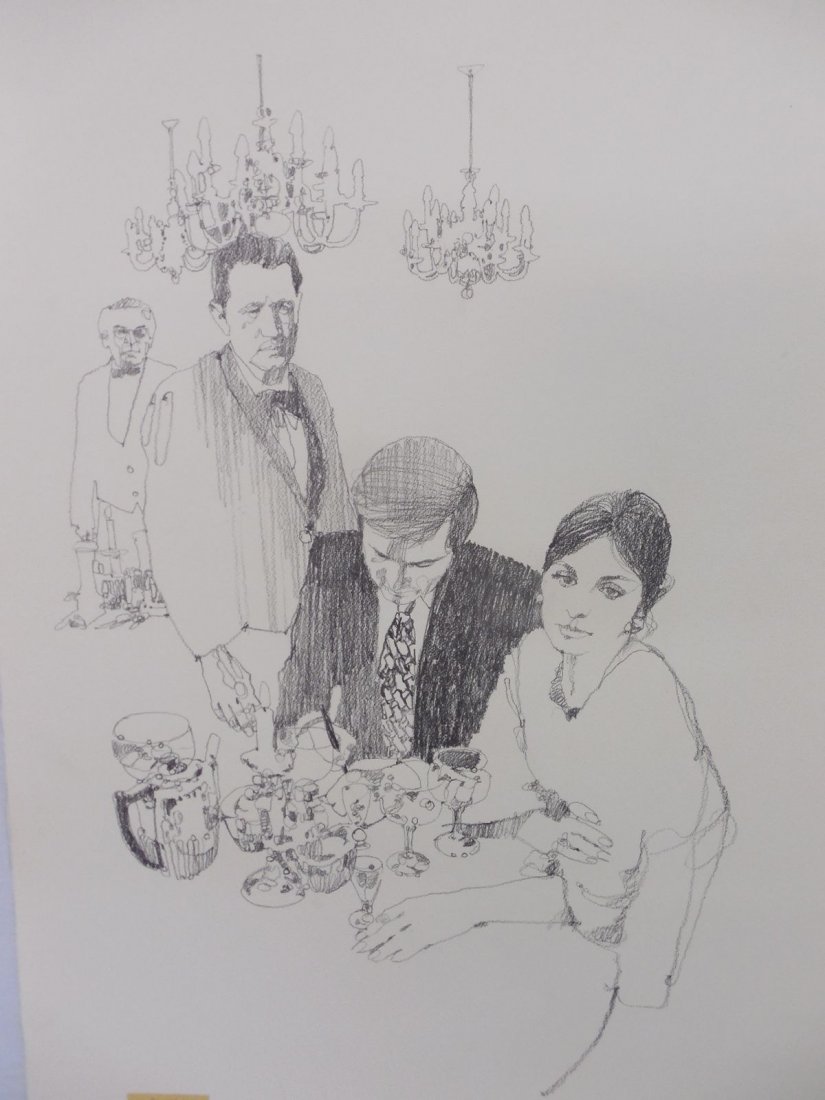 5 Bernard Fuchs Pencil Drawing Original Illustrations (1 of 5)