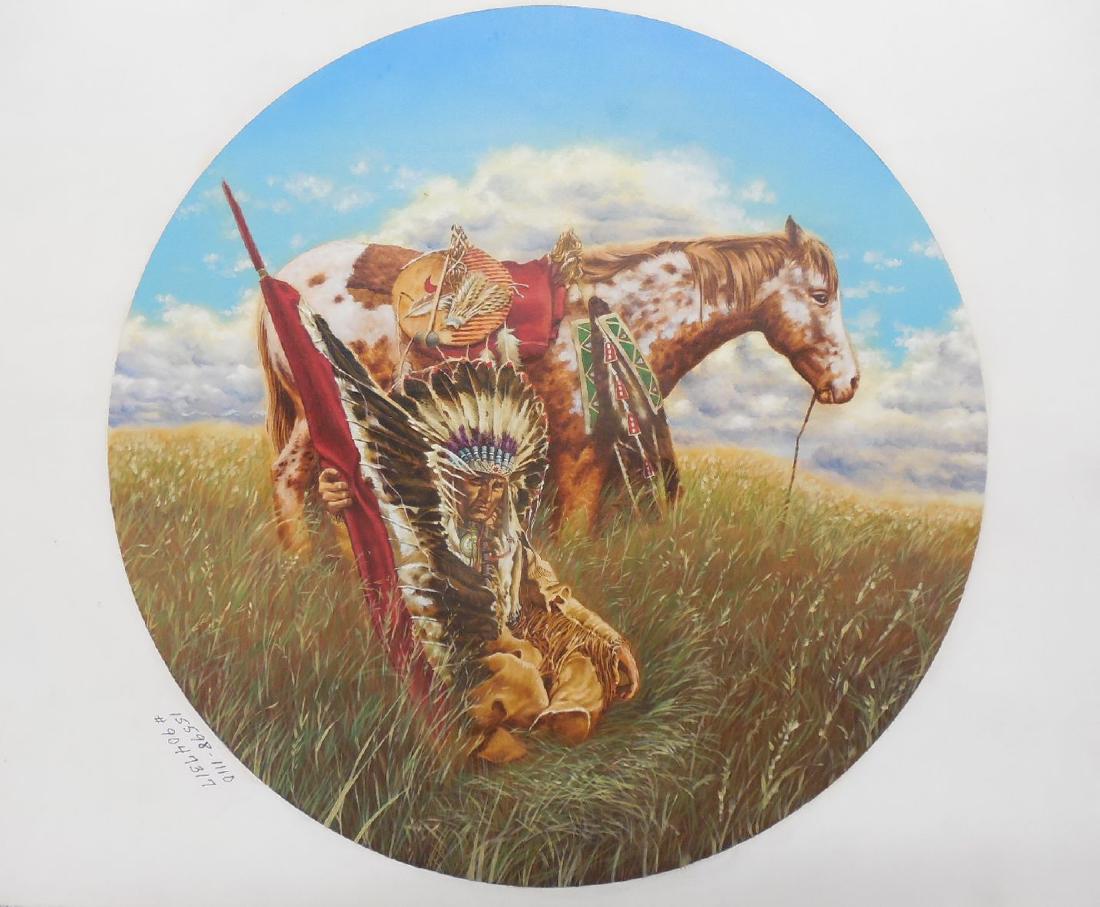 Paul Calle Original Oil Painting Warrior of the Plains (1 of 3)