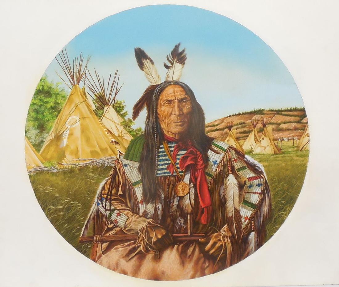 Paul Calle Original Oil Painting Warrior at Peace (1 of 3)