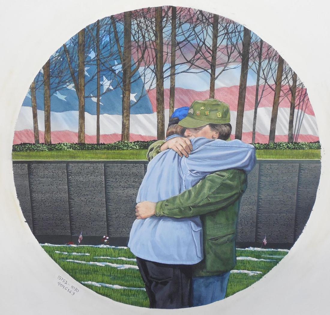 Dave Troutman Original Watercolor Painting Viet Nam (1 of 1)