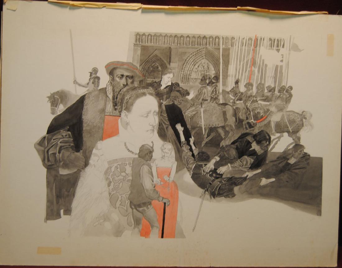 Robert Baxter Original Illustration Frontispiece Mary (1 of 1)