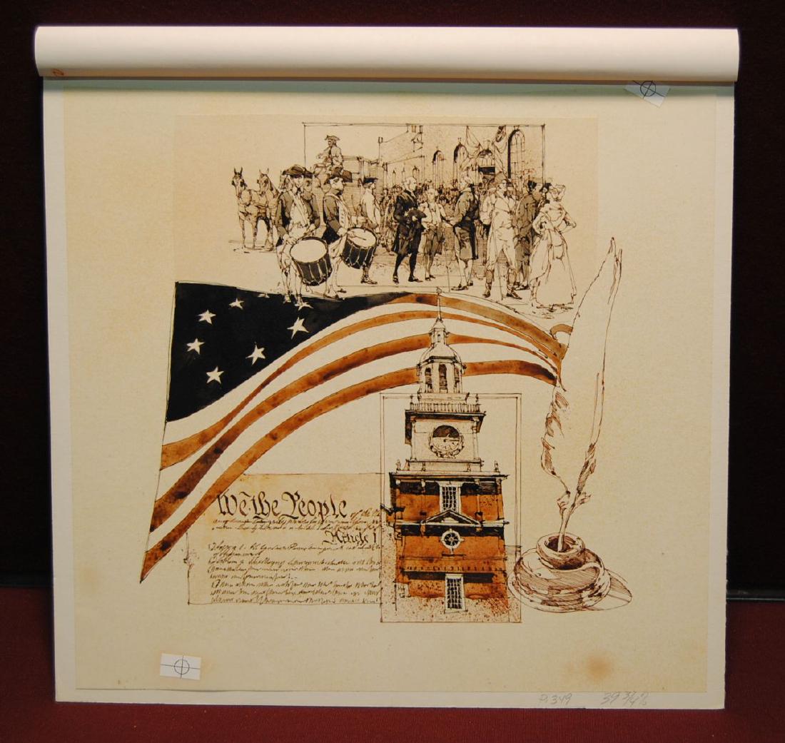 6 Dennis Lyall Original Illustrations Patriotic (1 of 6)