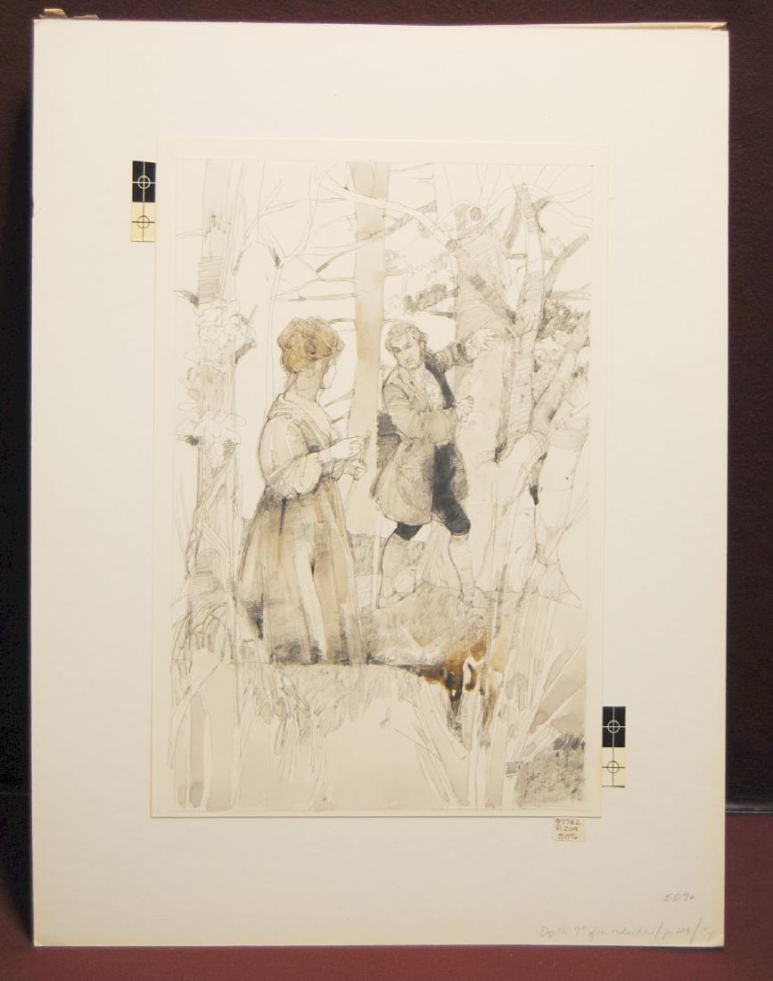 Jerry Pinkney Original Illustration Drawing Franklin (1 of 1)