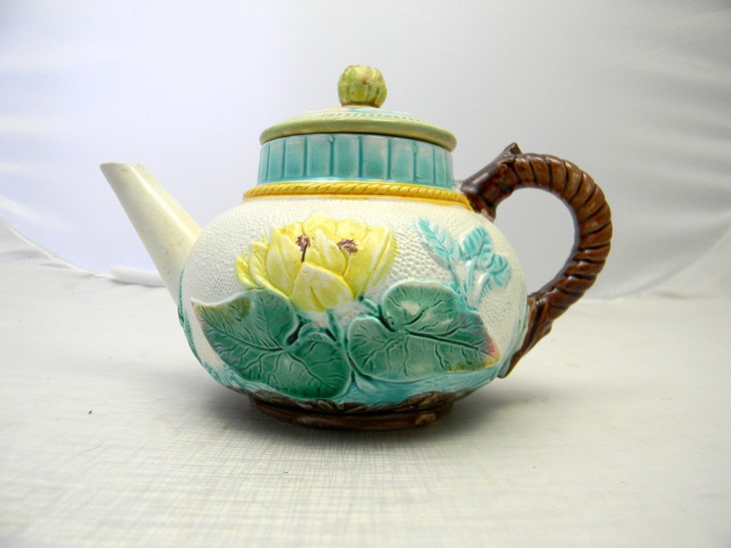 Samuel Lear Water Lily Teapot 5 1/2": Samuel Lear Water Lily Teapot 5 1/2"
