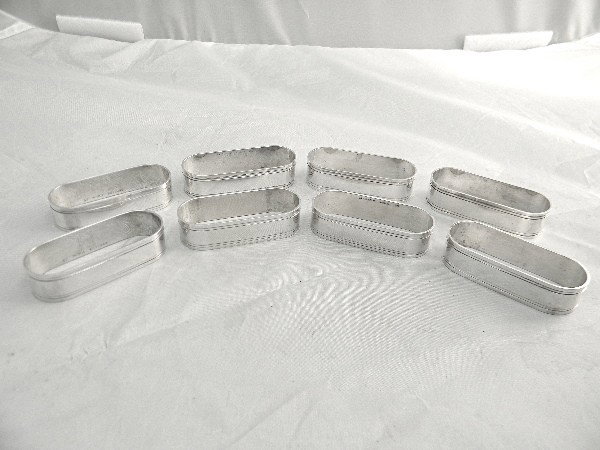 Set of 8 Sterling Napkin Rings S. Kirk & Sons 6.45: Set of 8 Sterling Napkin Rings S. Kirk & Sons 6.45ozt
