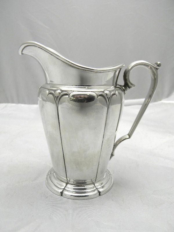 5 1/4" Wallace Silversmiths Watson Co. Lotus Patte: 5 1/4" Wallace Silversmiths Watson Co. Lotus Pattern Small Pitcher 11.55ozt