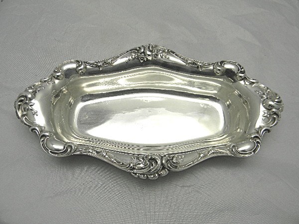 10" International Repousse Silver Celery 5ozt : 10" International Repousse Silver Celery 5ozt