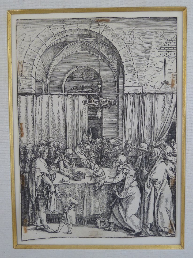 Albrecht Durer, "Joachims Offering Rejected": Woodcut from "The Life of the Virgin" Dimensions: 11 3/4" x 8 1/2"