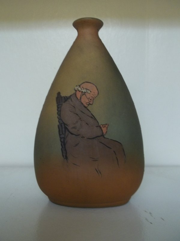 Weller Dickens Ware Vase - Monk: Height 7 1/2"