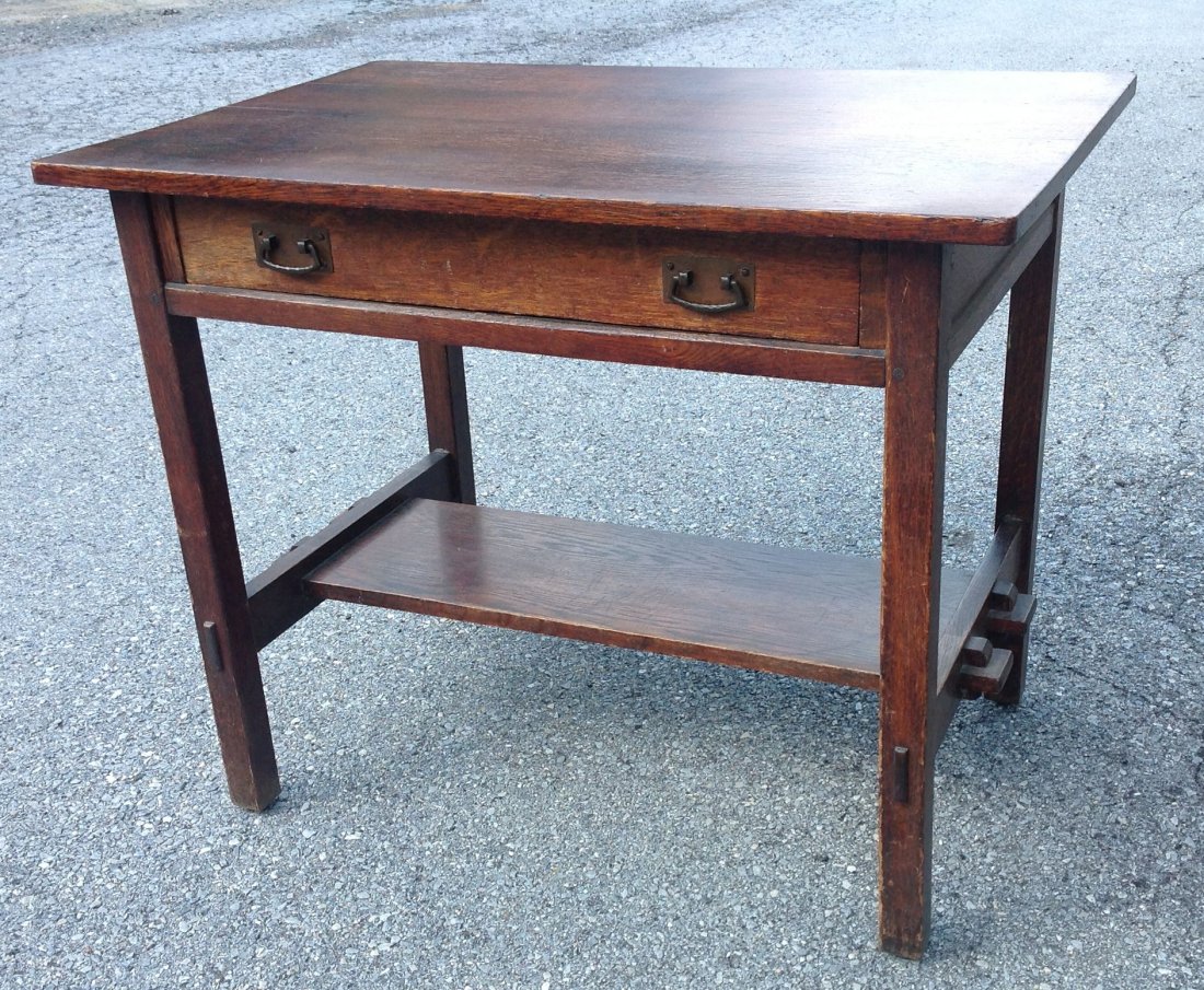 L & J.G STICKLEY ONE DRAWER LIBRARY TABLE: 29"HX36"WX24"D