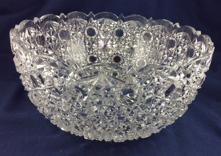 German Lead Crystal Punch Bowl