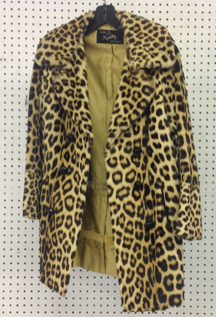Ladies Small Leopard Fur Jacket Coat: genuine leopard, approx size 4-6, tag says Vanity Philadelphia