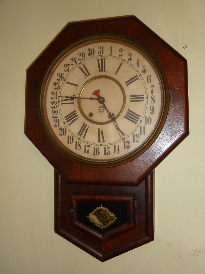 New Haven School House Regulator Clock (1 of 1)
