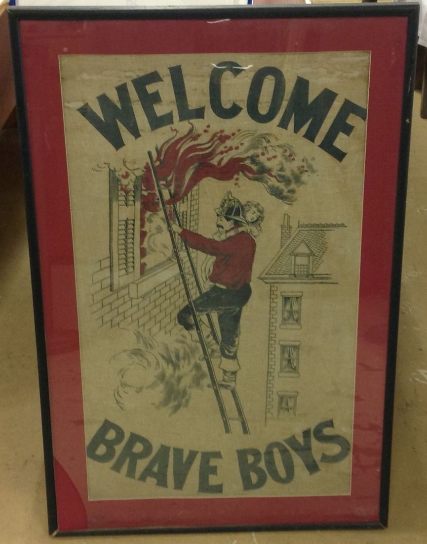 Welcome Brave Boys Linen Fire Banner & Early Photos (1 of 3)