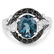 4.27 ctw Genuine London Blue Topaz, Black Spinel & - 3