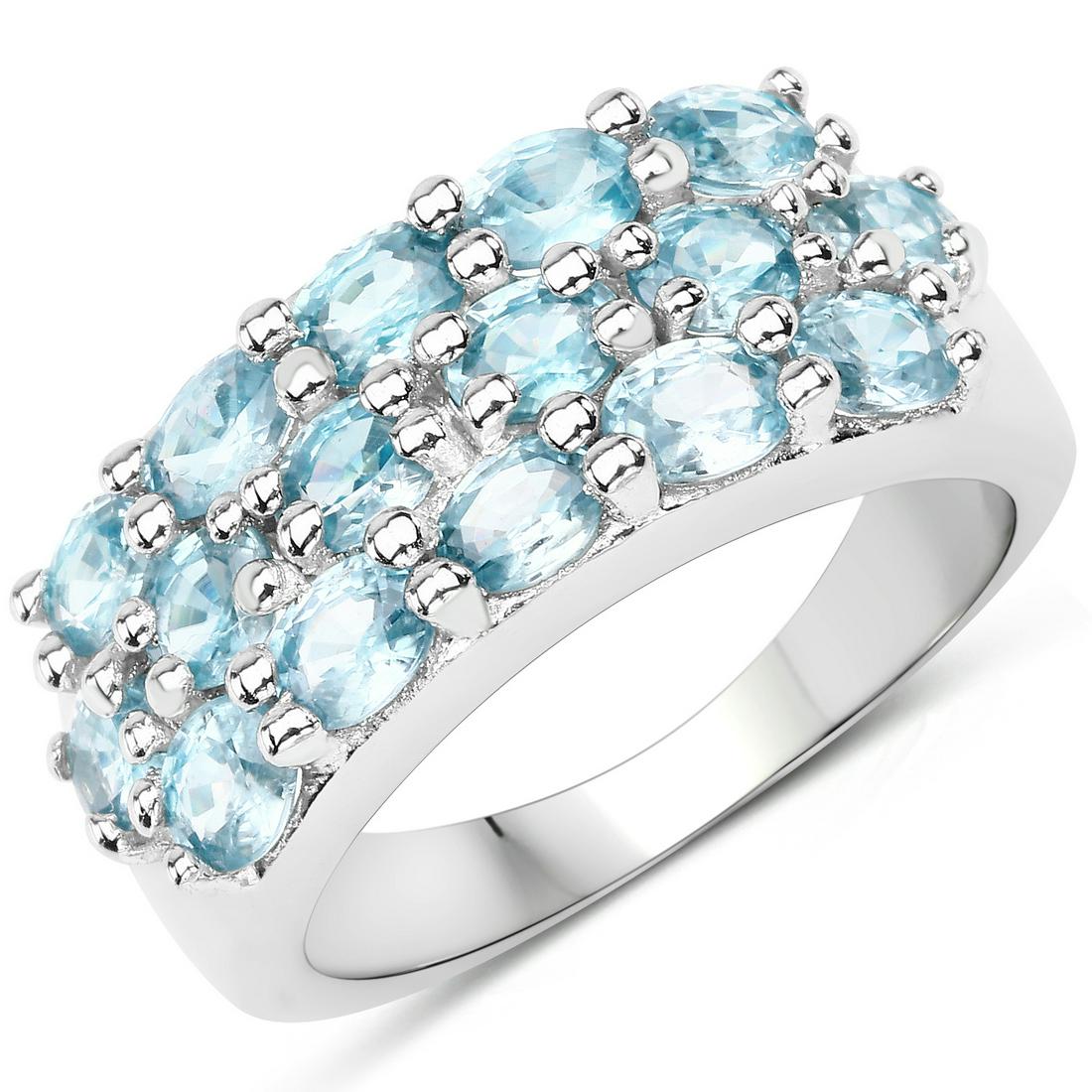 4.00 ctw Genuine Blue Zircon .925 Sterling Silver Ring: 4.00 Carat Genuine Blue Zircon .925 Sterling Silver Ring Blue Zircon Oval/4x3mm - 16/4.00 ctw Metal Type: .925 Sterling Silver Approx. Item Weight: 4.8 grams SKU: QR3113BZ-SSR
