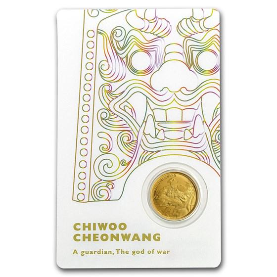 2018 South Korea 1/10 oz Gold 1 Clay Chiwoo Cheonwang: One piece 2018 South Korea 1/10 oz Gold 1 Clay Chiwoo Cheonwang BU (White) SKU: 3K182252
