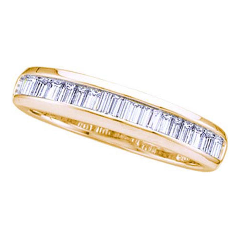 14kt Yellow Gold Baguette Diamond Wedding Anniversary: SKU: RB18729 ---- 14kt Yellow Gold Baguette Diamond Wedding Anniversary Band Ring 1/6 Cttw Manufacturer Model: JSC-18729 Description 14kt Yellow
