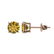 1 ctw Certified Intense Yellow Diamond Stud Earrings - 2