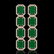20.59 ctw Emerald & Diamond Micro Pave Halo Earrings