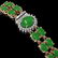 29.82 ctw Jade & Diamond Bracelet 14K Rose Gold - 2