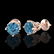1.26 ctw Fancy Intense Blue Diamond Art Deco Earrings - 2