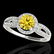 1.25 ctw Certified SI/I Fancy Intense Yellow Diamond