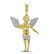 10kt Yellow Gold Mens Round Diamond Angel Cherub Charm
