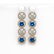 5.42 ctw Blue & Diamond Micro Pave Earrings 18K Rose