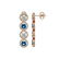 5.42 ctw Blue & Diamond Micro Pave Earrings 18K Rose - 2