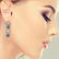 5.42 ctw Blue & Diamond Micro Pave Earrings 18K Rose - 3