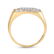 10kt Yellow Gold Mens Round Diamond Square Cluster Ring - 3