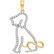 10kt Yellow Gold Womens Round Diamond Dog Doggy Puppy