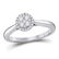14kt White Gold Womens Round Diamond Fashion Cluster