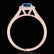 1.11 ctw SI Certified Fancy Blue Diamond Halo Ring 10k - 2
