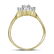 Yellow-tone Sterling Silver Womens Round Diamond - 2